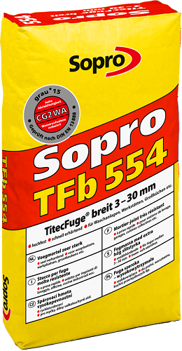 Sopro TitecFuge breit 3 - 30 mm, hochfest, TFb, betongrau 14, 25 kg