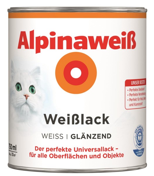 Alpinaweiß Weißlack glänzend 750 ml