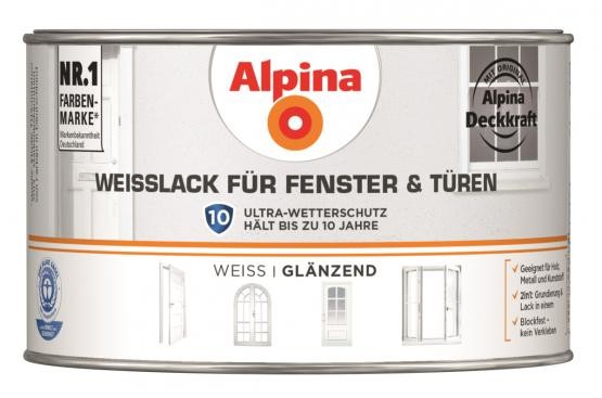Alpina Weißlack für Fenster & Türen glänzend 300 ml