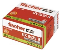 Fischer Universaldübel UX 6 x 35 R mit Rand 50 Stk