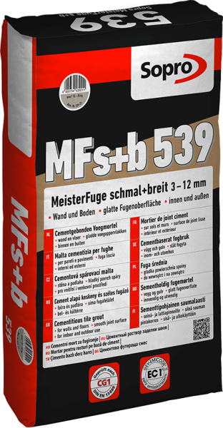 Sopro Meisterfuge schmal + breit, Betongrau 14, 25 Kg