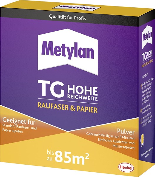 Metylan TG hohe Reichweite Raufaser & Papier Pulver, 500g