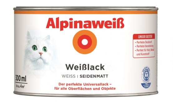 Alpinaweiß Weißlack seidenmatt 300 ml