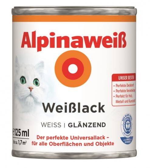 Alpinaweiß Weißlack glänzend 125 ml