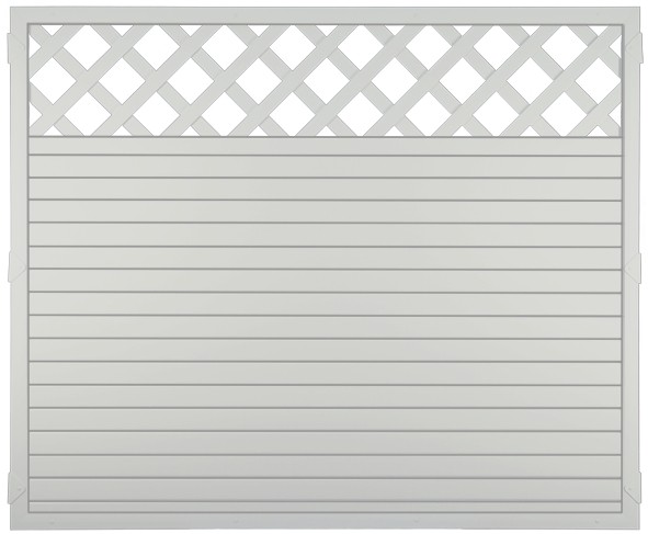 LIGHTLINE KS-Zaun Ranki 180 x 150 cm Füllung weiß / Rahmen weiß