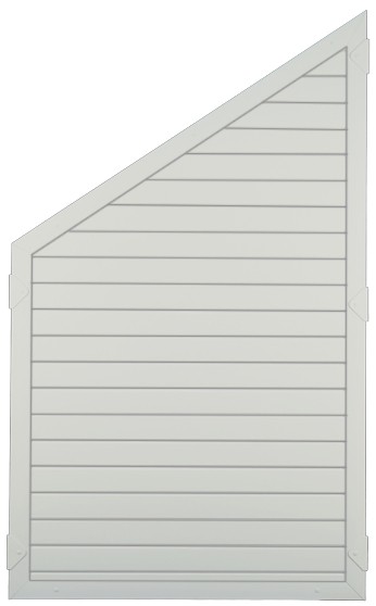 LIGHTLINE KS-Zaunelement ECKE 90 x 150/90 cm Füllung weiß / Rahmen weiß