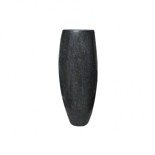 Vase black, gebohrt