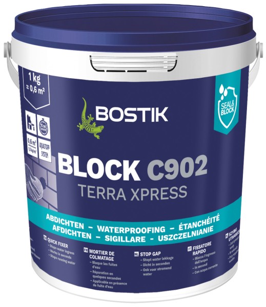 Bostik Block C902 Terra Xpress (Puder-Ex) Bauwerksabdichtung 1kg Eimer