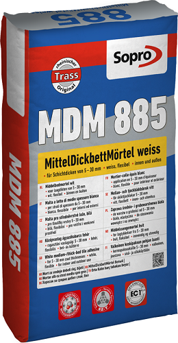 Sopro MittelDickBettMörtel weiss MDM 885, Flexkleber, 25 kg