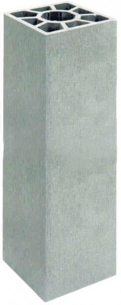 SHANGHAI-Serie Pfosten silbergrau 9 x 9 x 200 cm, WPC-Hohlkammerpfosten