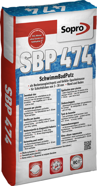 Sopro Schwimmbadputz SBP 474 Putz Mörtel Spachtelmörtel Beckenbau 25KG